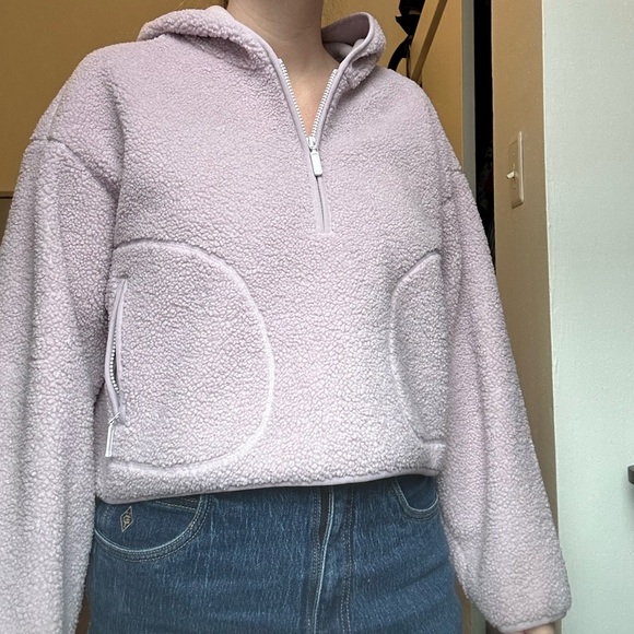 Uniqlo Sweaters - LAVENDER Sherpa Hoodie